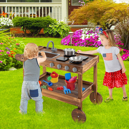 Outdoor Movable Mud Kitchen, Natural Play Kitchen Sets at Gallery Canada