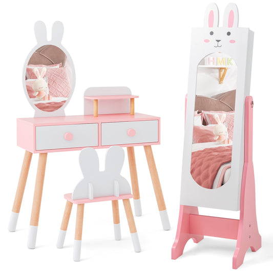 Kids Room Furniture Set, Princess Vanity Table And Chair, White Kids Vanities White at Gallery Canada