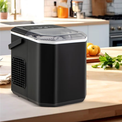Countertop Ice Maker With Self-Cleaning, Black Ice Makers at Gallery Canada