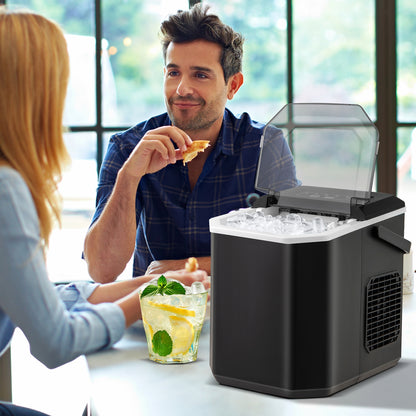 Countertop Ice Maker With Self-Cleaning, Black Ice Makers at Gallery Canada