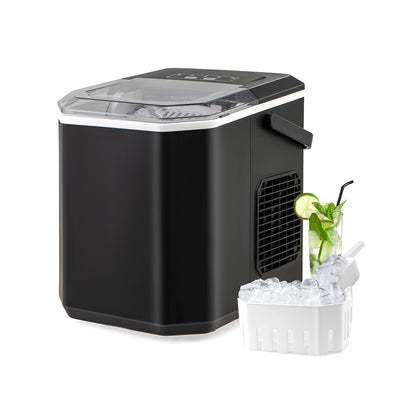 Countertop Ice Maker With Self-Cleaning, Black Ice Makers Black at Gallery Canada