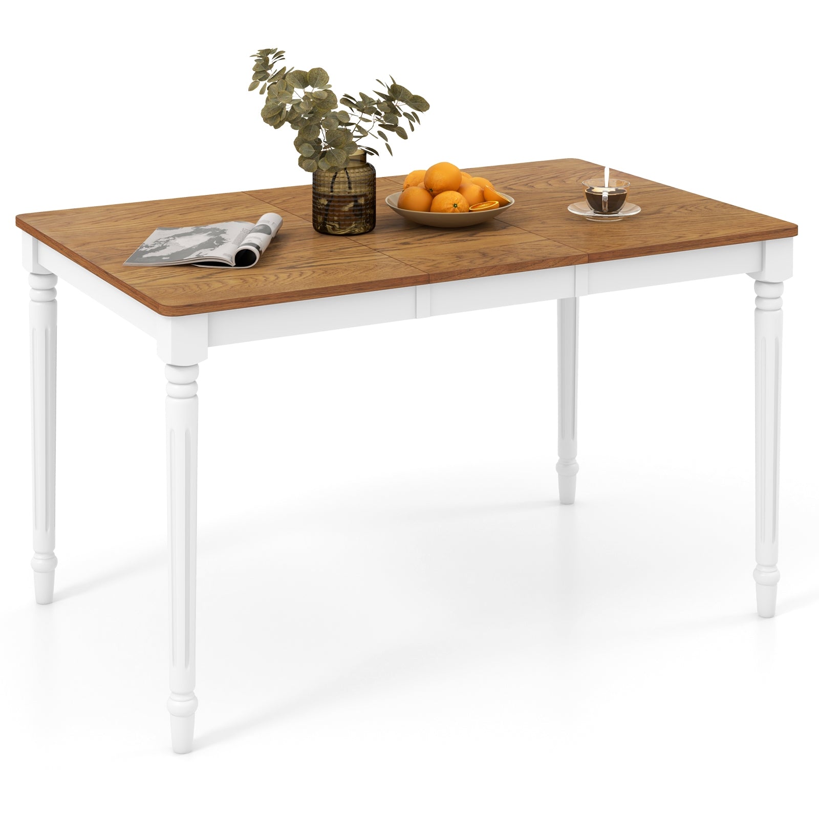 Extendable Dining Table, For 4-8 People, White Dining Tables White at Gallery Canada