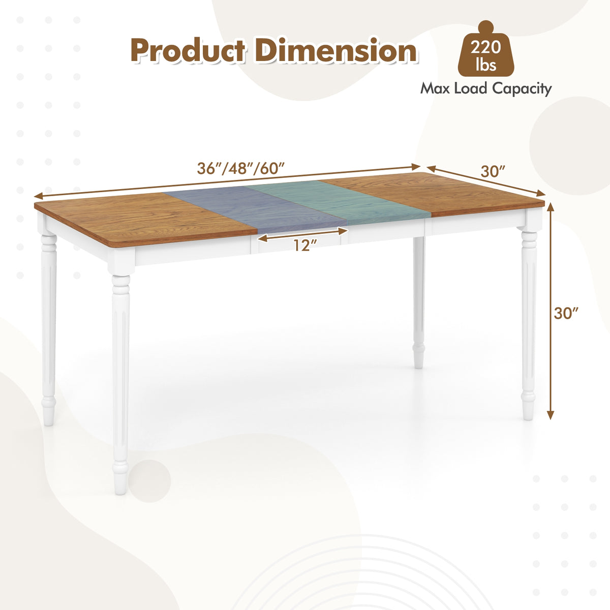 Extendable Dining Table, For 4-8 People, White Dining Tables at Gallery Canada