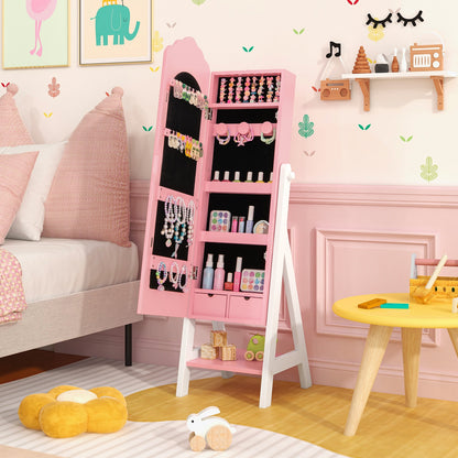 Kids Vanity Set, Jewelry Armoire Cabinet, Full-Length Mirror, Pink Kids Vanities at Gallery Canada