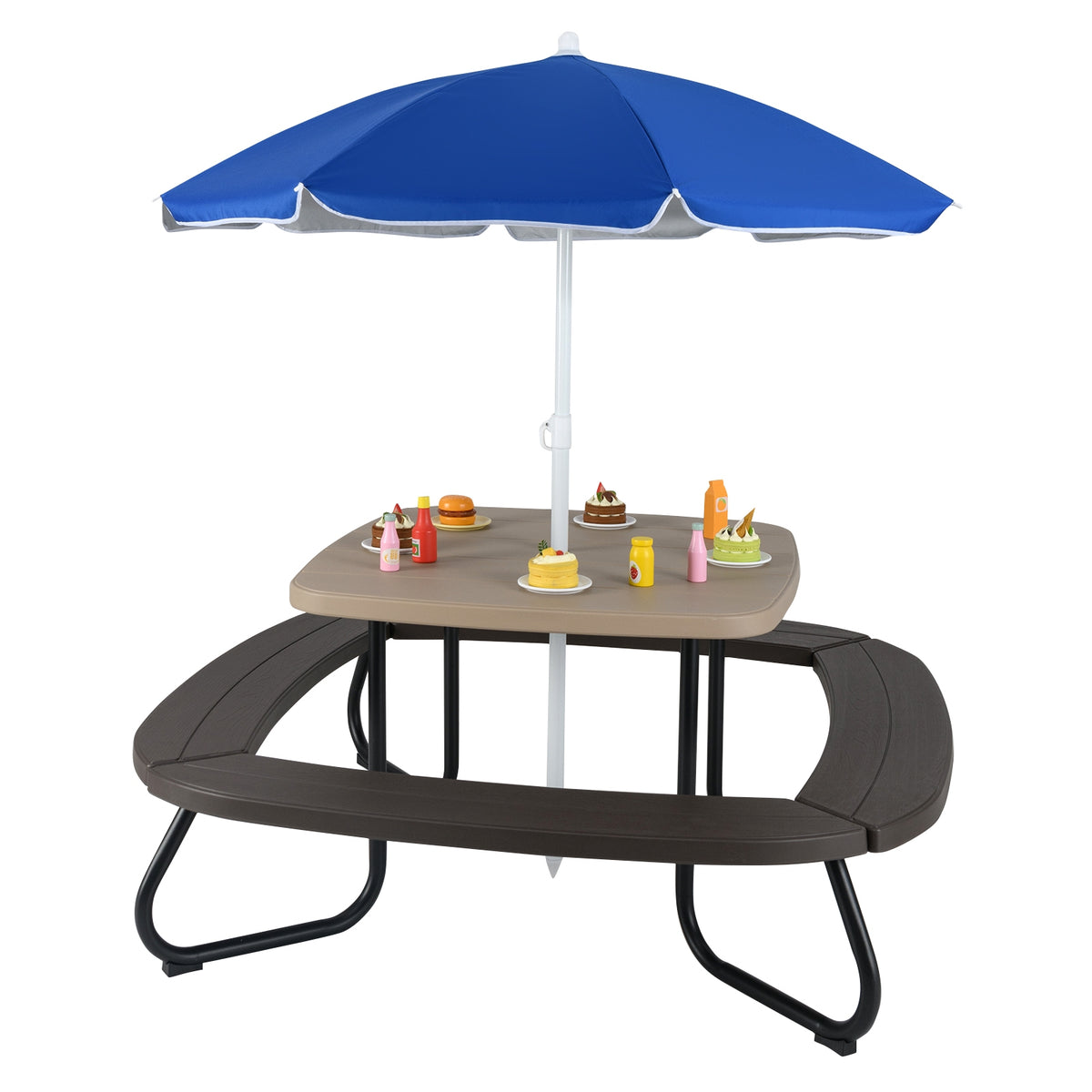 Toddler Outdoor Activity Table, Adjustable Umbrella, Brown Kids Chairs & Seating at Gallery Canada