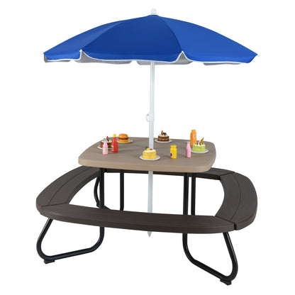 Toddler Outdoor Activity Table, Adjustable Umbrella, Brown Kids Chairs & Seating at Gallery Canada