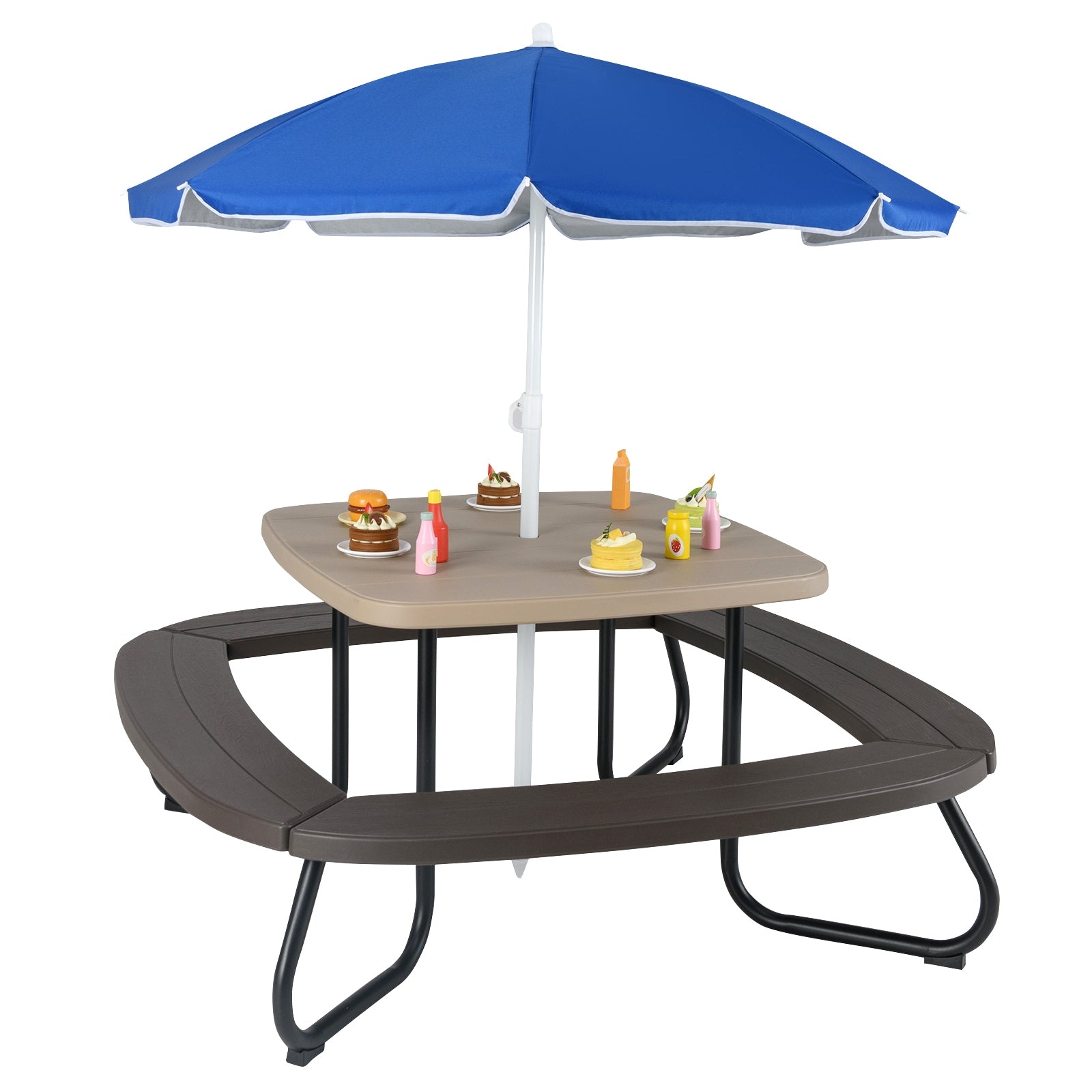Toddler Outdoor Activity Table, Adjustable Umbrella, Brown Kids Chairs & Seating at Gallery Canada