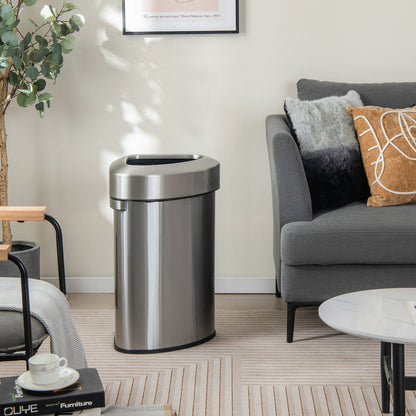 60L Stainless Steel Corner Trash Bin With Lid, Silver Kitchen Organization at Gallery Canada