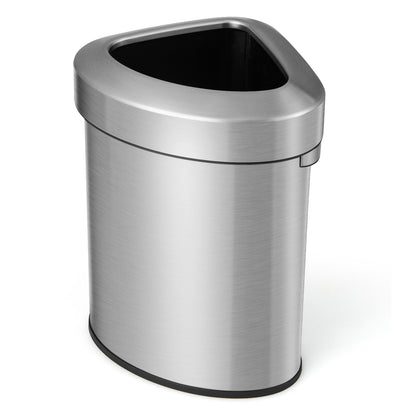 60L Stainless Steel Corner Trash Bin With Lid, Silver Kitchen Organization at Gallery Canada