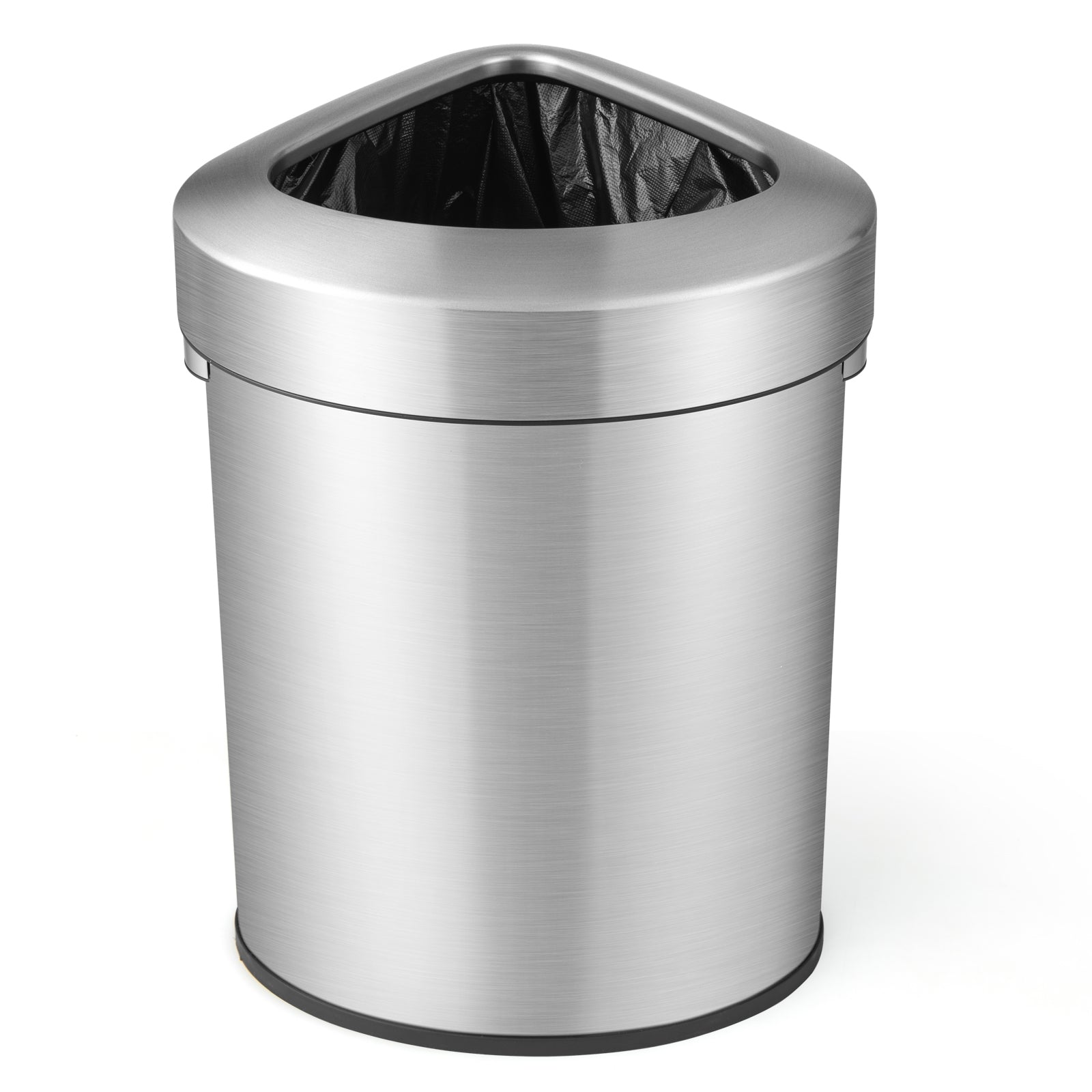 60L Stainless Steel Corner Trash Bin With Lid, Silver Kitchen Organization at Gallery Canada