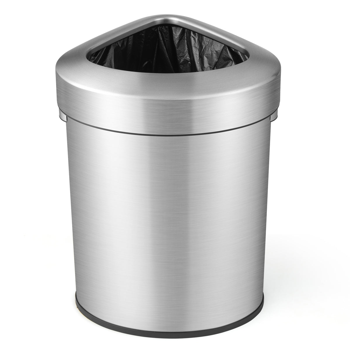 60L Stainless Steel Corner Trash Bin With Lid, Silver Kitchen Organization at Gallery Canada