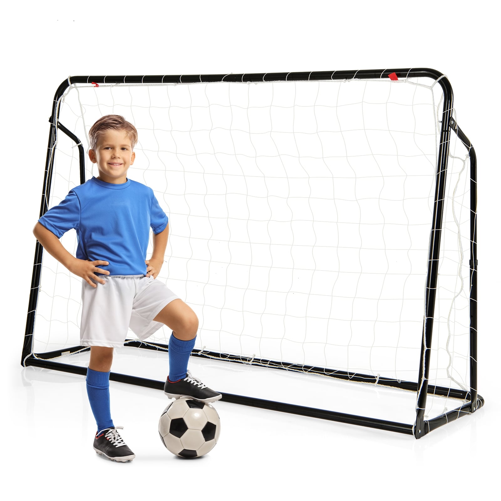 Kids Soccer Rebounder And Goal, Adjustable Height, Black Sport Equipments at Gallery Canada