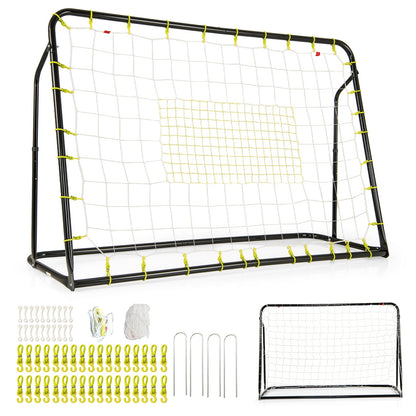 Kids Soccer Rebounder And Goal, Adjustable Height, Black Sport Equipments at Gallery Canada