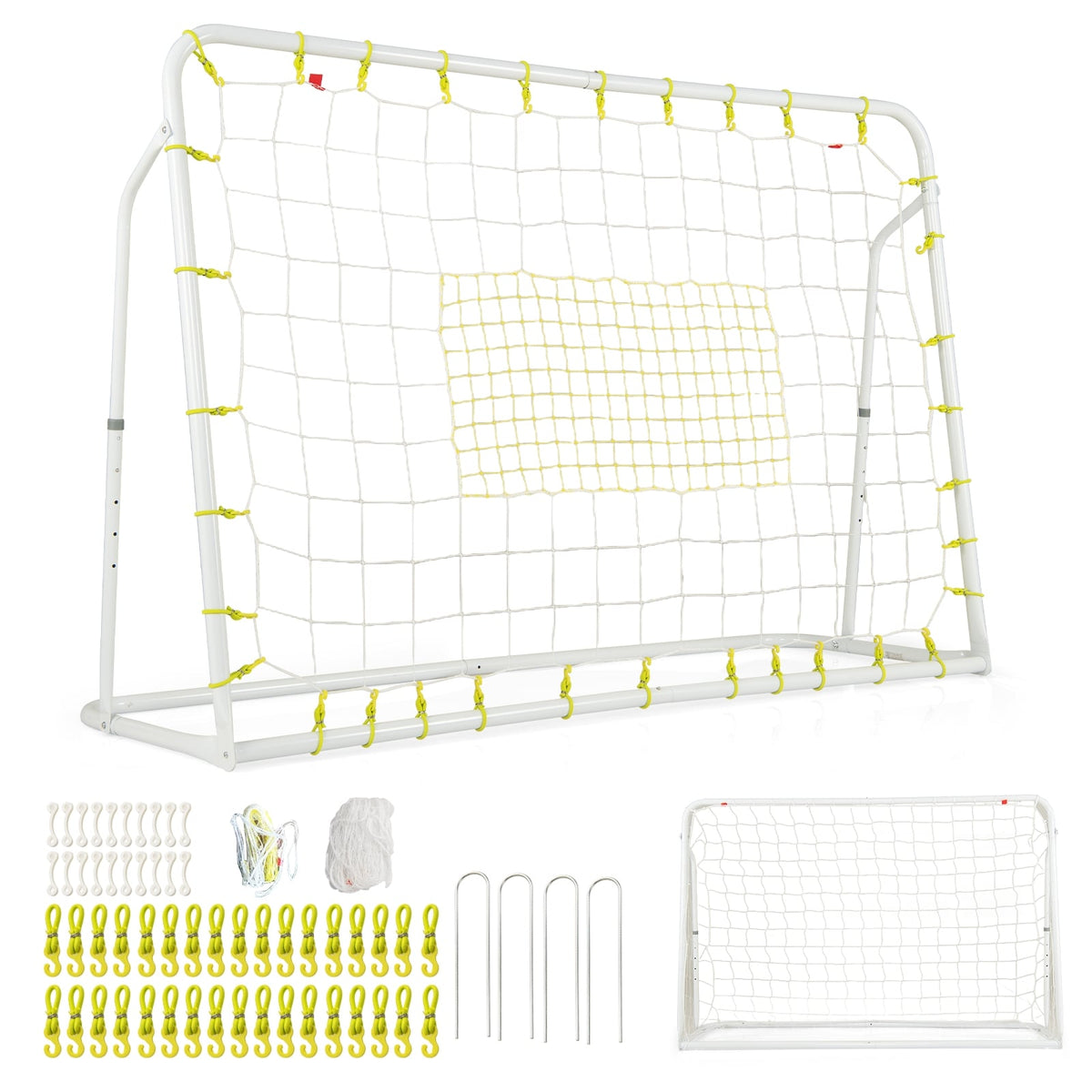 Kids Soccer Rebounder And Goal, Adjustable Height, White Sport Equipments at Gallery Canada