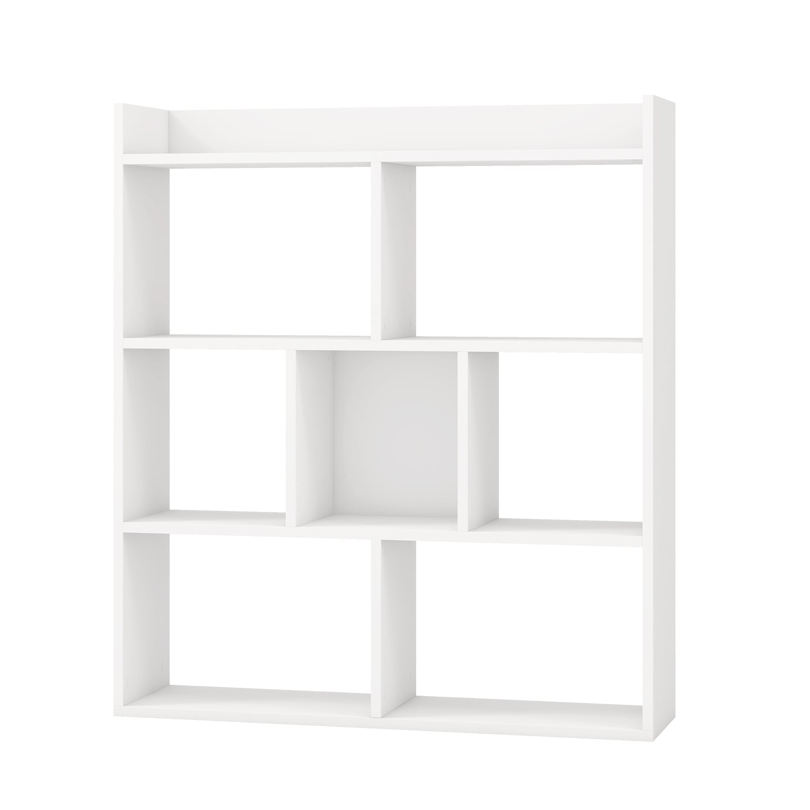7 Cubes Open-Back Bookshelf, Anti-Toppling Devices, White Bookcases at Gallery Canada