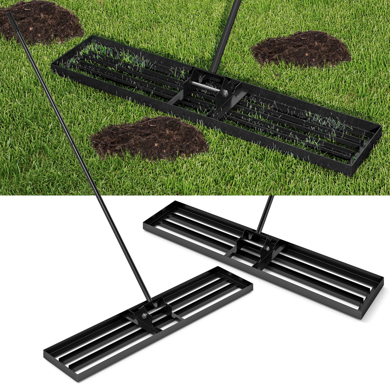 Lawn Leveling Rake, 46 x 10 Inch, Heavy Duty, Black Lawn Care Tools at Gallery Canada