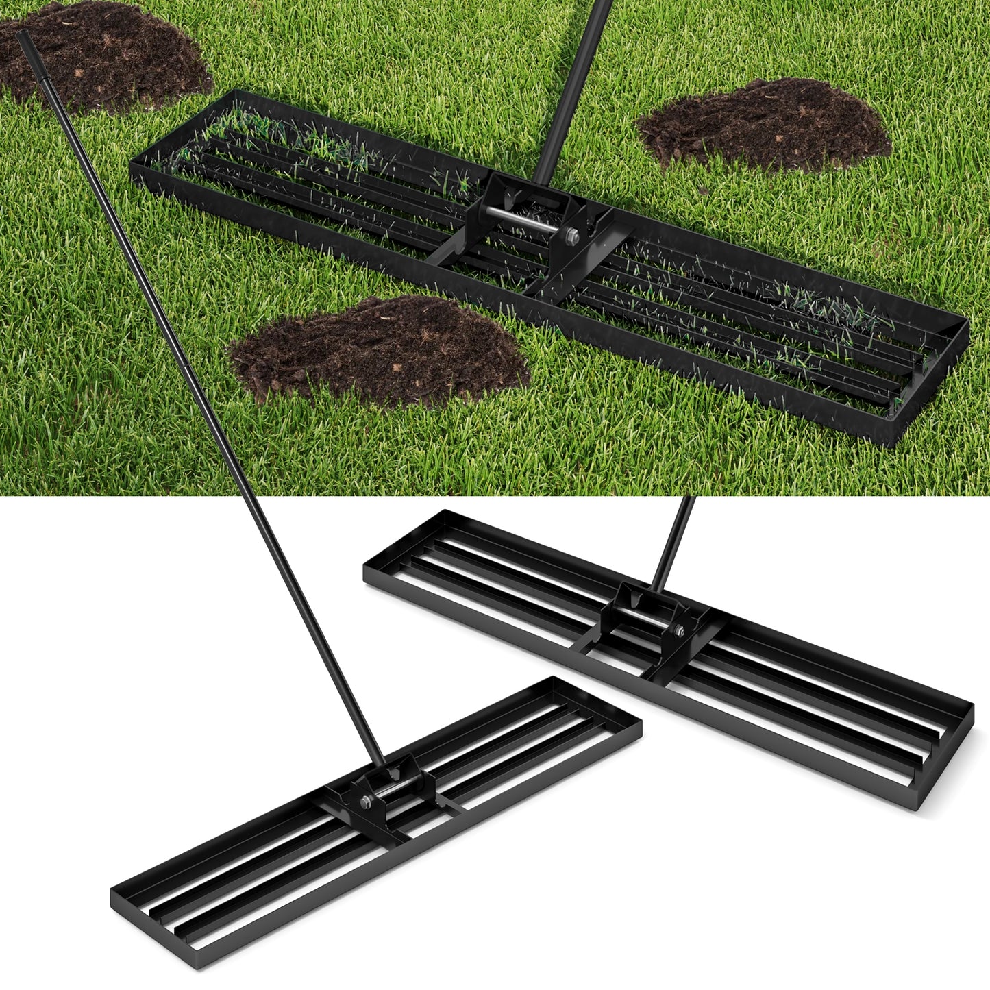 Lawn Leveling Rake, 46 x 10 Inch, Heavy Duty, Black Lawn Care Tools at Gallery Canada
