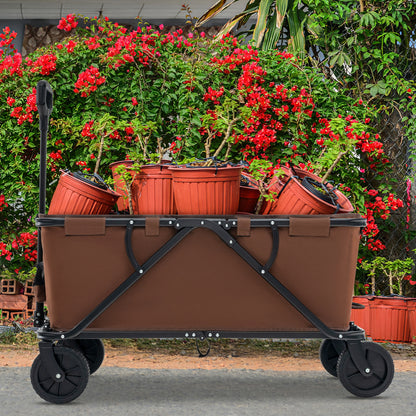 Collapsible Folding Wagon Cart, Adjustable Handlebar, Coffee Garden Carts at Gallery Canada