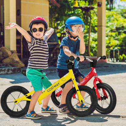12 Inch Toddler Balance Bike, Height Adjustable, Yellow Kids Bike at Gallery Canada