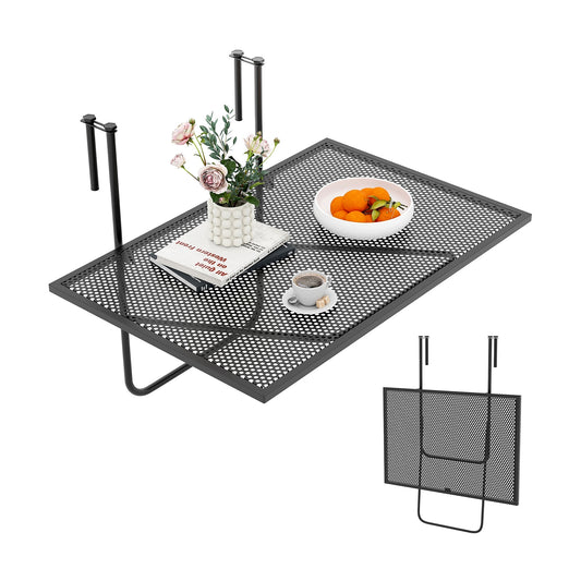 Outdoor Folding Hanging Table, Metal Frame, Black Patio Tables Black at Gallery Canada