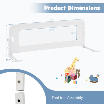 Foldable Baby Bed Rail, Swing Down Guard Rail, White Bassinets & Bedside Sleepers at Gallery Canada