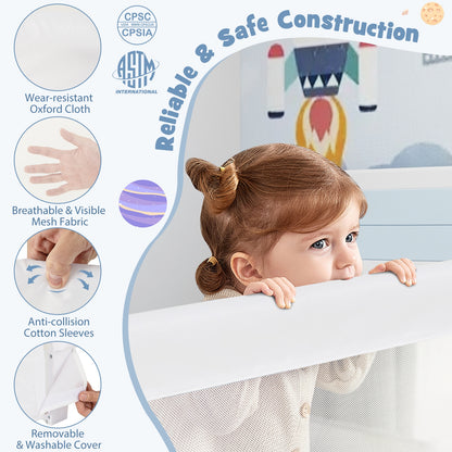 Foldable Baby Bed Rail, Swing Down Guard Rail, White Bassinets & Bedside Sleepers at Gallery Canada