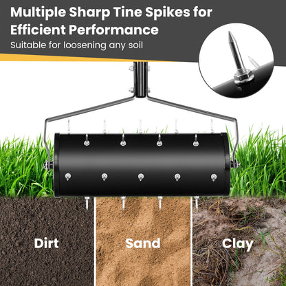 18 Inch Manual Lawn Aerator, Detachable Handle, Black Lawn Care Tools at Gallery Canada