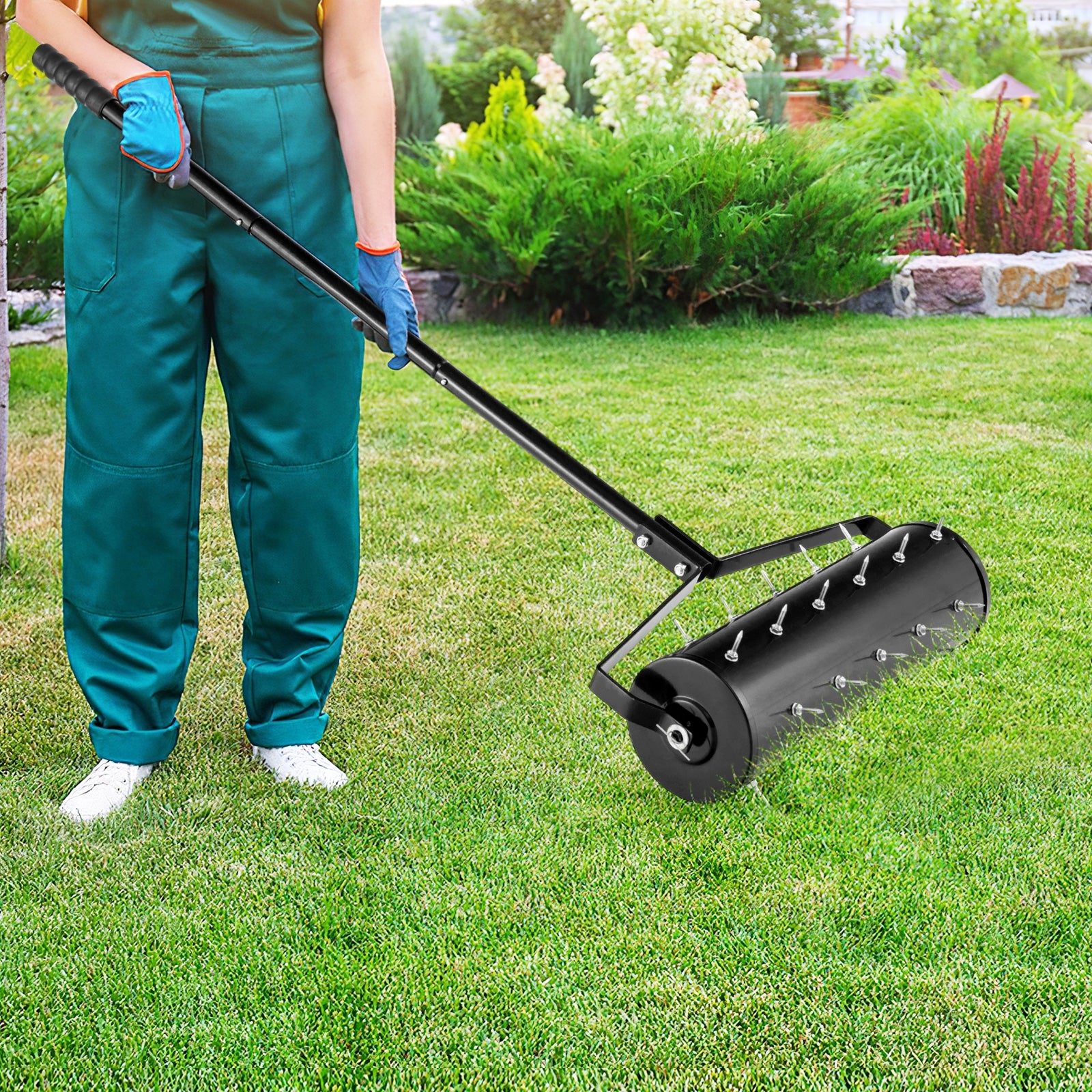 Manual Lawn Aerator, 21 Inches, Black Lawn Care Tools at Gallery Canada