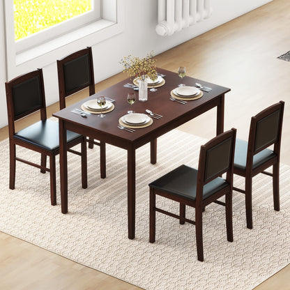 5-Piece Dining Set, 4-Person, Rubber Wood Legs, Brown Dining Room Sets at Gallery Canada