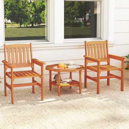 Wooden Patio Chairs Set Of 2, Natural Patio Dining Chairs at Gallery Canada