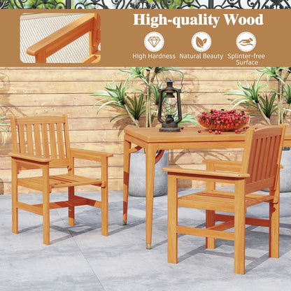 Wooden Patio Chairs Set Of 2, Natural Patio Dining Chairs at Gallery Canada