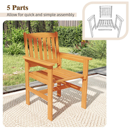 Wooden Patio Chairs Set Of 2, Natural Patio Dining Chairs at Gallery Canada