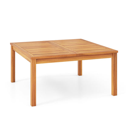 35.5 Inches Acacia Wood Coffee Table, Natural Patio Coffee Tables Natural at Gallery Canada