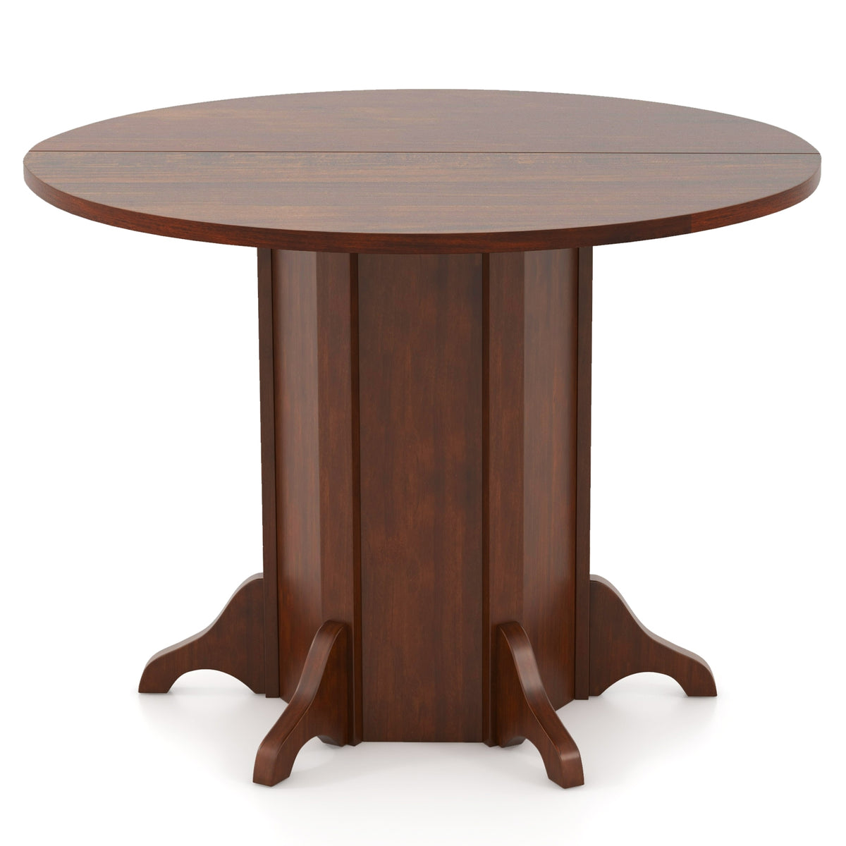 Round Dining Table With Pedestal Base, Walnut, For 4-6 People Dining Tables at Gallery Canada