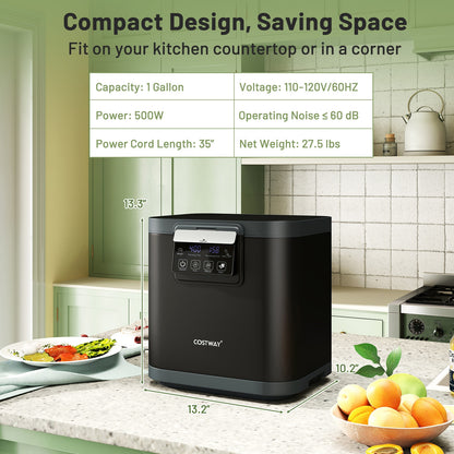 4 L Electric Kitchen Composter With Lid, LED Display, Black Food Mixers & Blenders at Gallery Canada