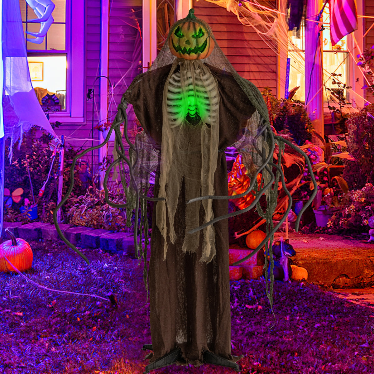 6 Feet Halloween Animatronic Ghost Pumpkin, Multicolor Halloween at Gallery Canada