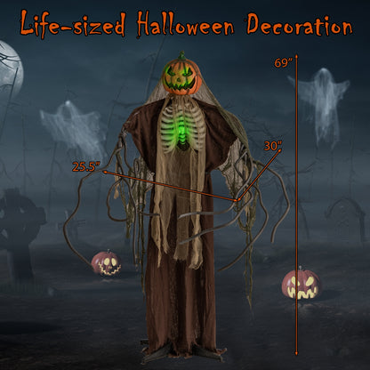 6 Feet Halloween Animatronic Ghost Pumpkin, Multicolor Halloween at Gallery Canada