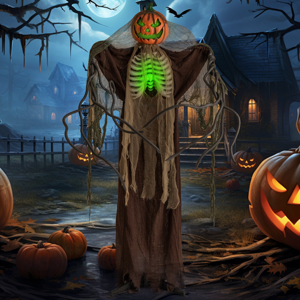 6 Feet Halloween Animatronic Ghost Pumpkin, Multicolor Halloween at Gallery Canada