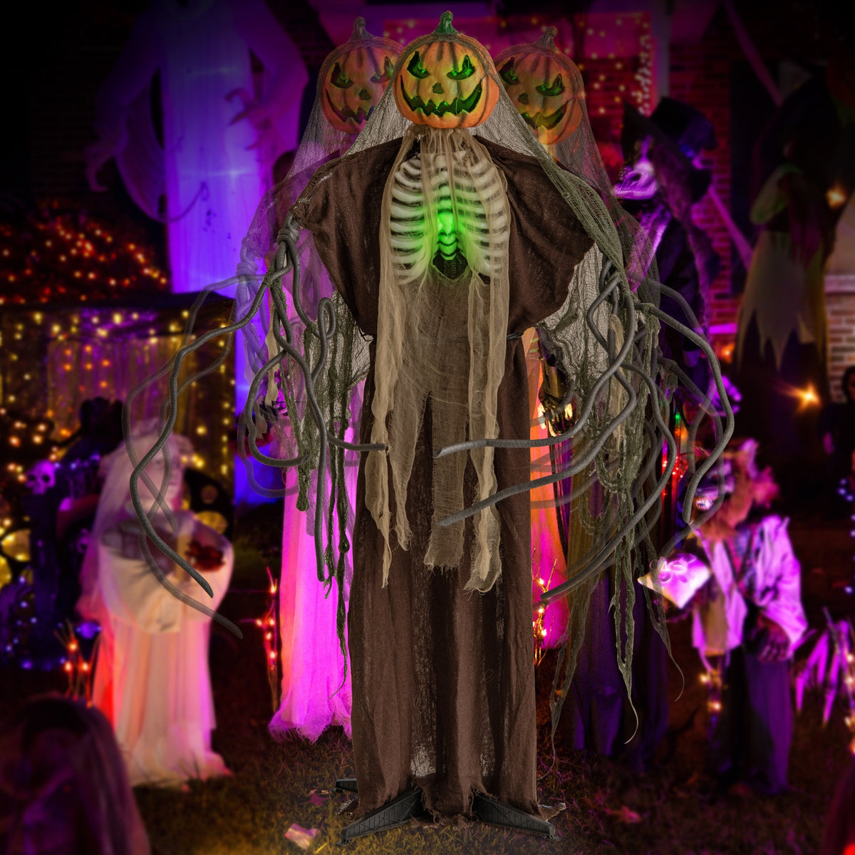 6 Feet Halloween Animatronic Ghost Pumpkin, Multicolor Halloween at Gallery Canada