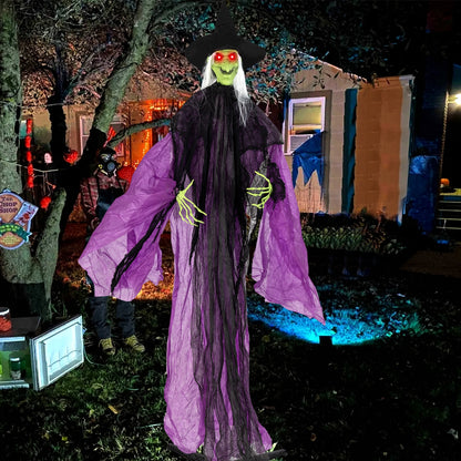 Halloween Standing Witch, 7.2 ft, Lighted Eyes, Automatic Arm Movement Halloween at Gallery Canada