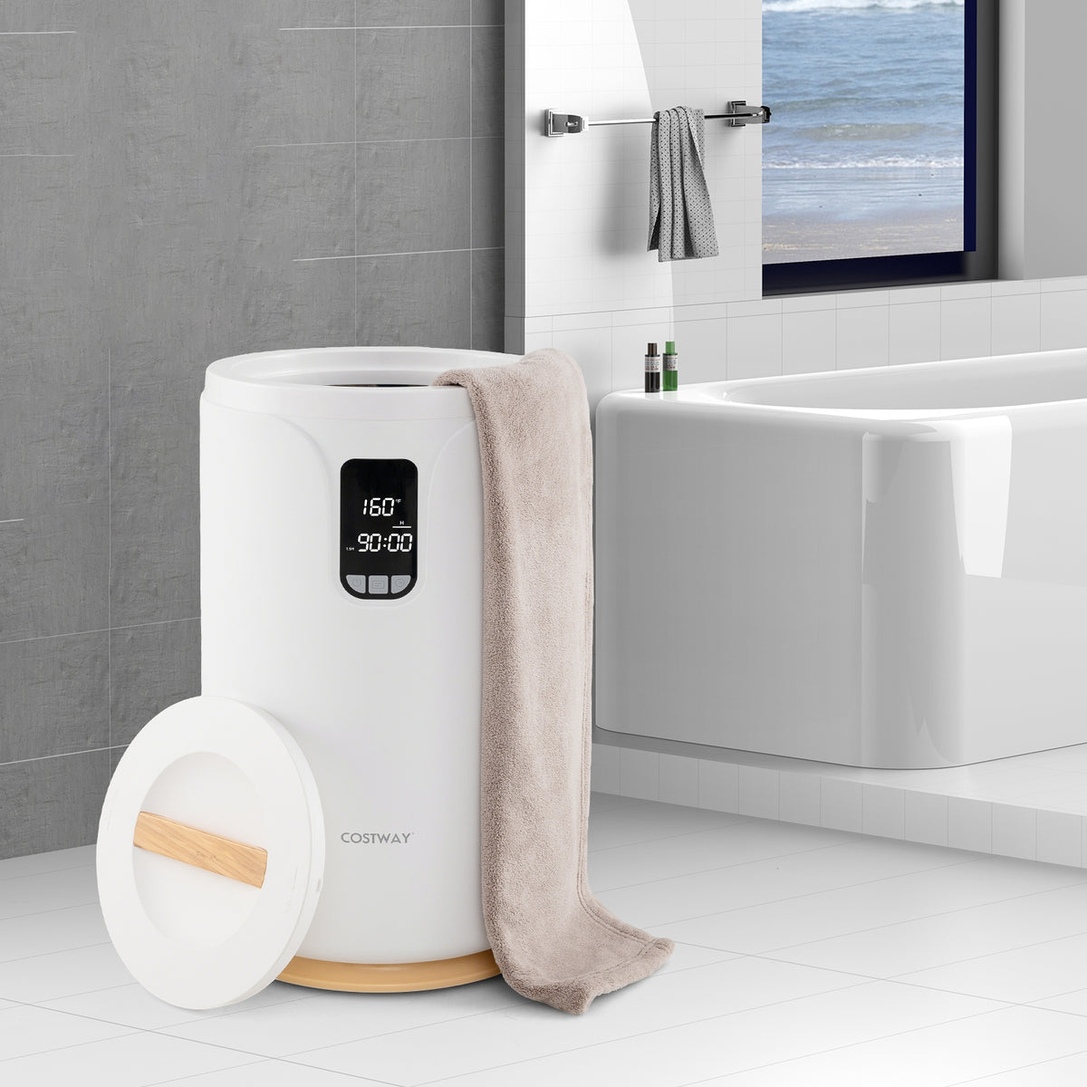 20L Towel Warmer Bucket, 30/60/90 Min Heating Time, White Dryers at Gallery Canada