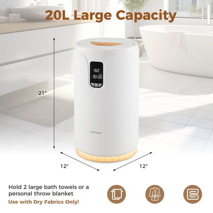 20L Towel Warmer Bucket, 30/60/90 Min Heating Time, White Dryers at Gallery Canada