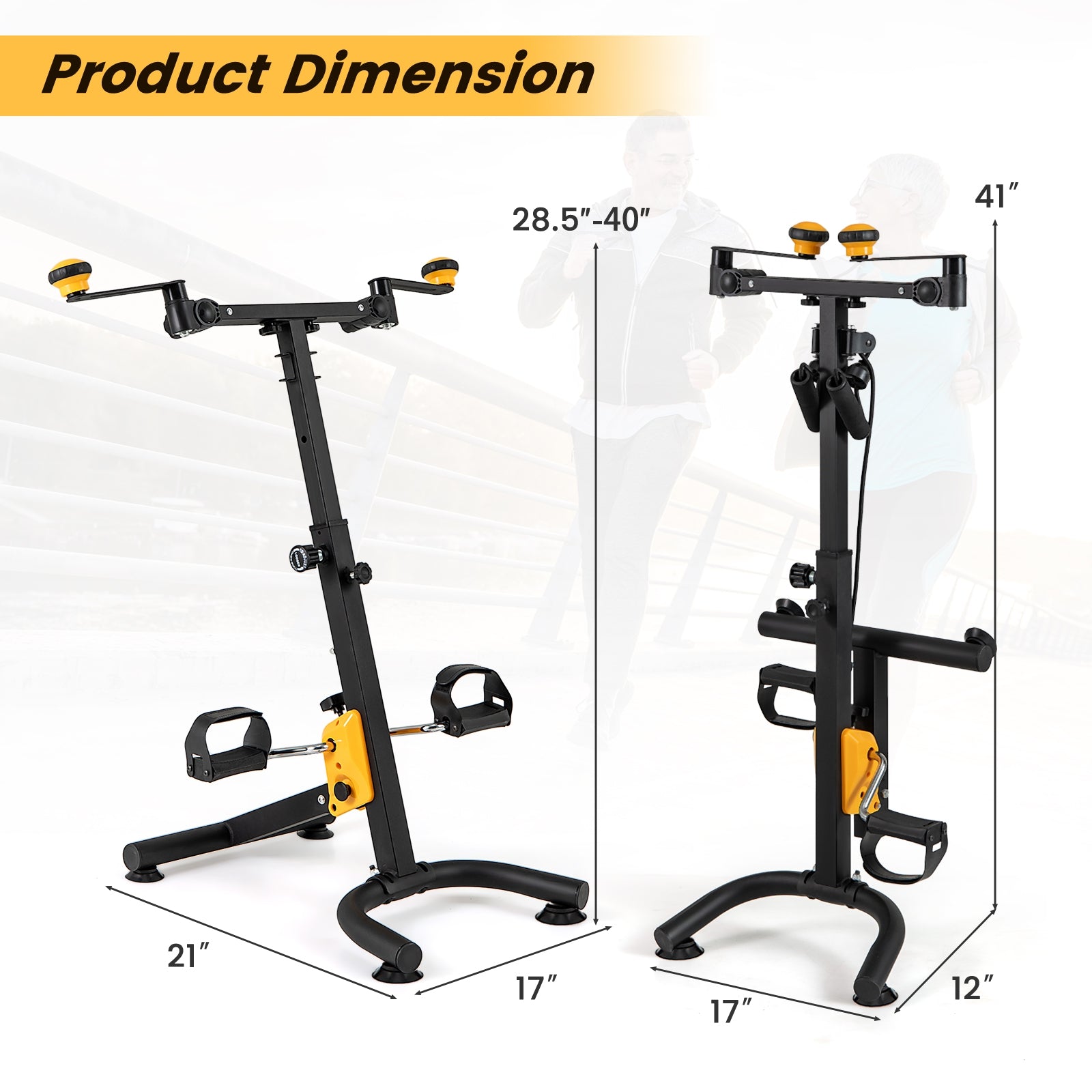Pedal Exerciser With Adjustable Handgrip, Yellow Exercise Bikes at Gallery Canada