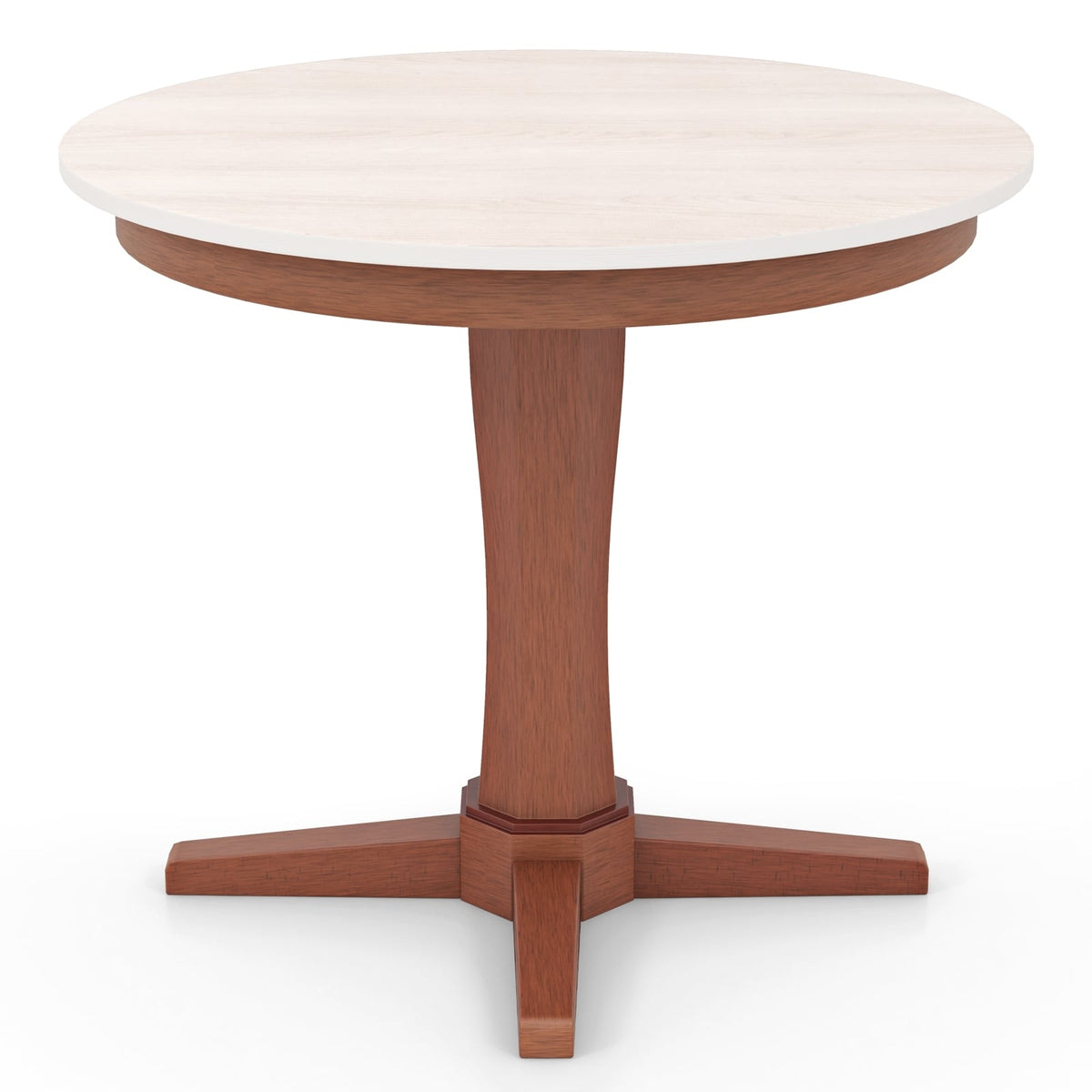 35 Inches Round Dining Table With Pedestal Base, White Dining Tables at Gallery Canada