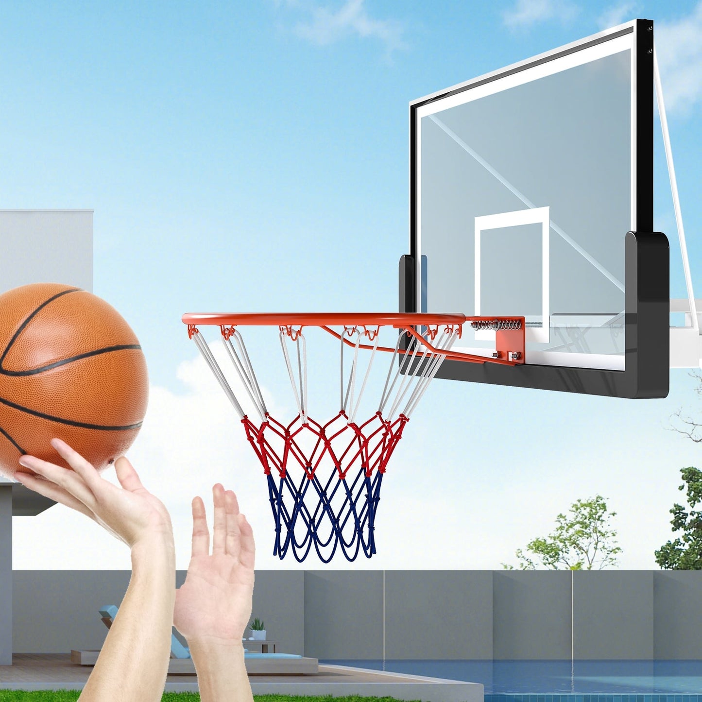18" Basketball Rim, Heavy Duty Wall Mounted, Orange Sport Equipments at Gallery Canada