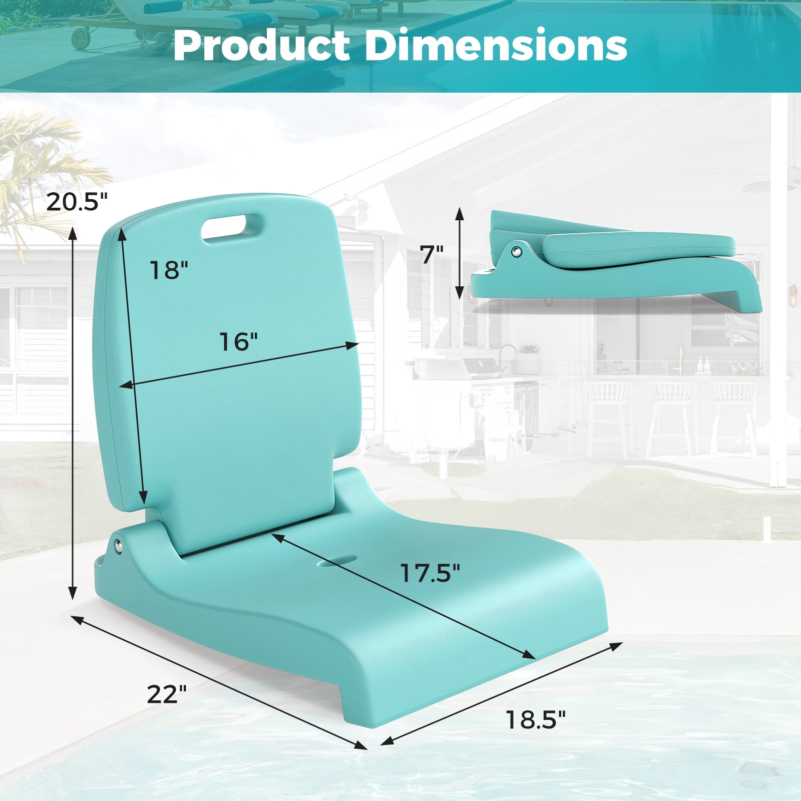Foldable Outdoor Pool Chair, Green Beach & Lawn Chairs at Gallery Canada