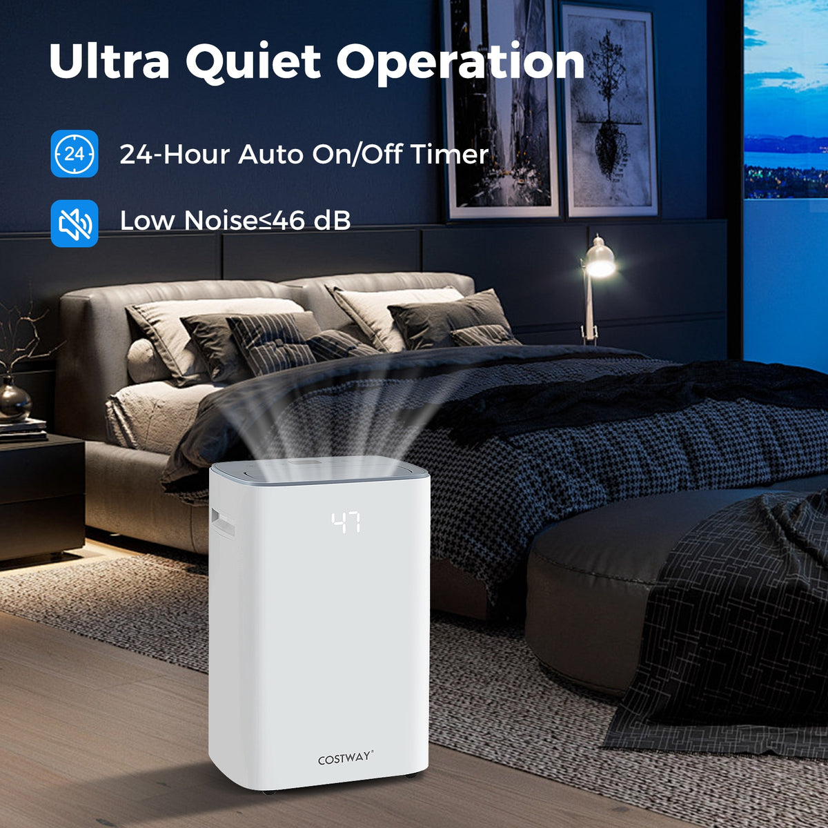 Dehumidifier, Auto Or Manual Drain, White Dehumidifiers at Gallery Canada