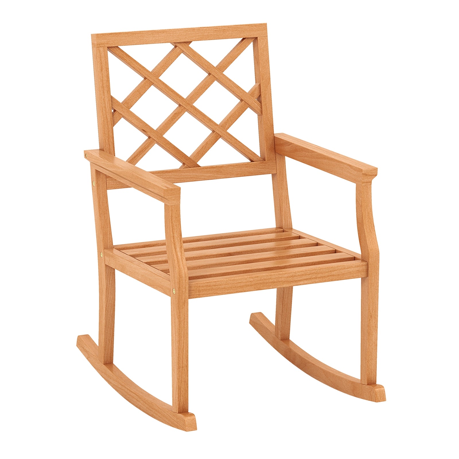 Teak Wood Rocking Chair, Oversized Porch Rocker, Brown Patio Rocking Chairs & Gliders at Gallery Canada