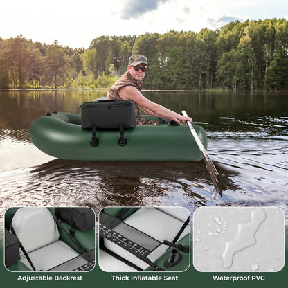 Inflatable Fishing Float Tube, With Fish Ruler And Angling Base, Camouflage Water Sports at Gallery Canada
