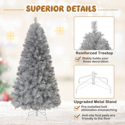 Artificial Christmas Tree With LED Lights, 6FT, Silver Christmas Tree at Gallery Canada